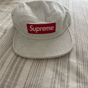 Supreme Light Gray Hat with Red Logo